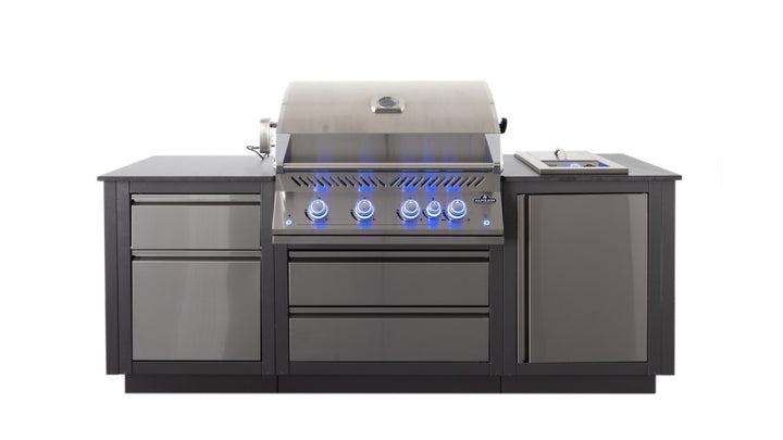 Napoleon Oasis Compact 105 Outdoor Kitchen - Free Cover & Rotisserie - Black Box BBQ