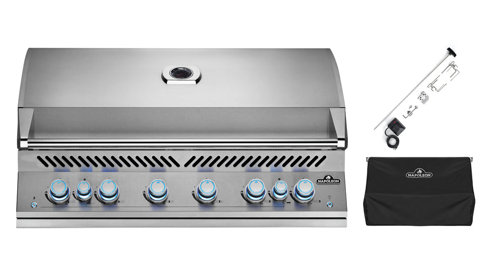 Napoleon BIG44RBPSS 700 Series Built In Gas BBQ - Free Rotisserie & Cover - Black Box BBQ