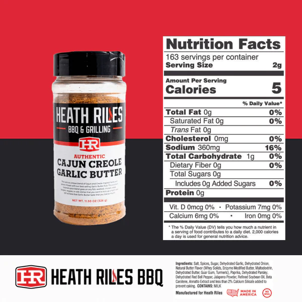Heath Riles BBQ Cajun Creole Garlic Butter - 11.5oz - Black Box BBQ