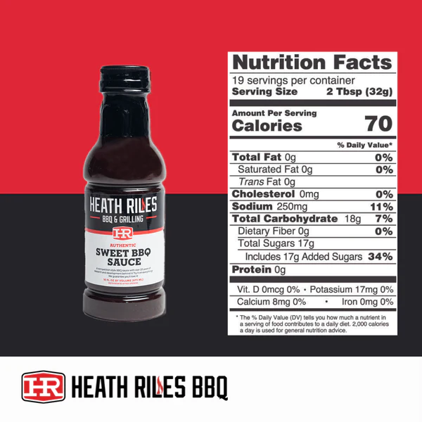 Heath Riles BBQ Sweet BBQ Sauce - 473ml (16oz) - Black Box BBQ