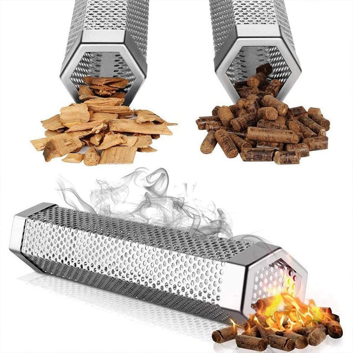 300mm Hexagonal Smoker Tube - Black Box BBQ