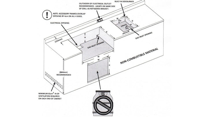 Napoleon BILEX605 Built In Gas BBQ + Free Cover - Black Box BBQ