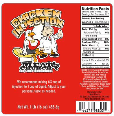Meat Church T-Bird's Chicken Injection - 453g - Black Box BBQ