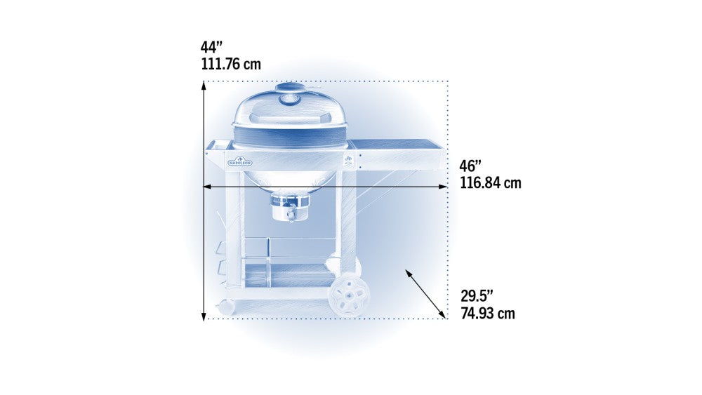 Napoleon Pro22K Cart Charcoal BBQ - Black Box BBQ