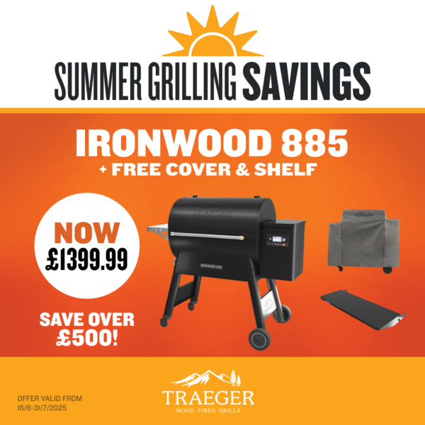 Traeger Ironwood 885 With D2 WiFIRE Controller With Free Cover - Black Box BBQ