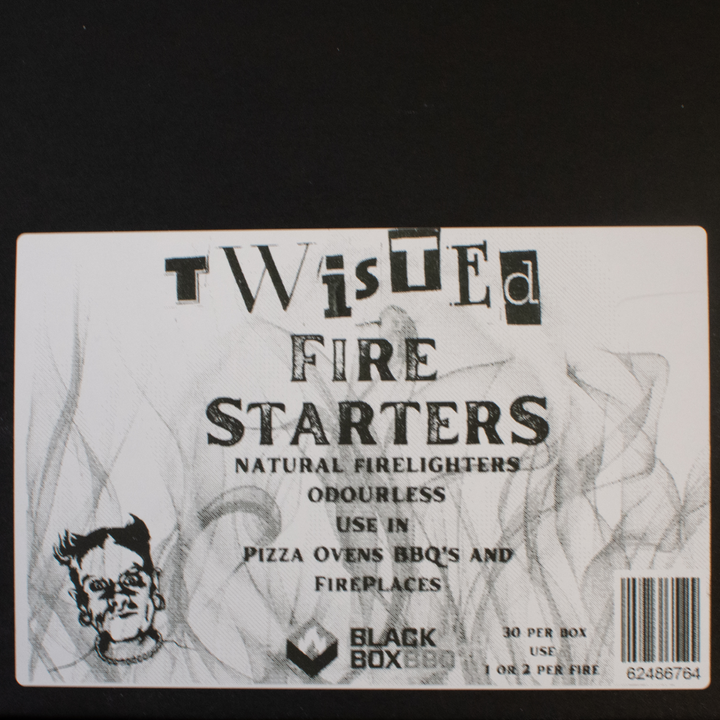 Twisted Fire Starters - Box Of 30 - Black Box BBQ