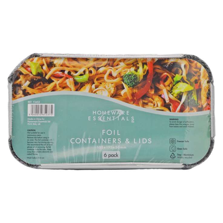 Foil Containers- With Lids - Black Box BBQ
