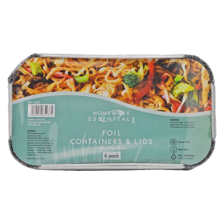 Foil Containers- With Lids - Black Box BBQ