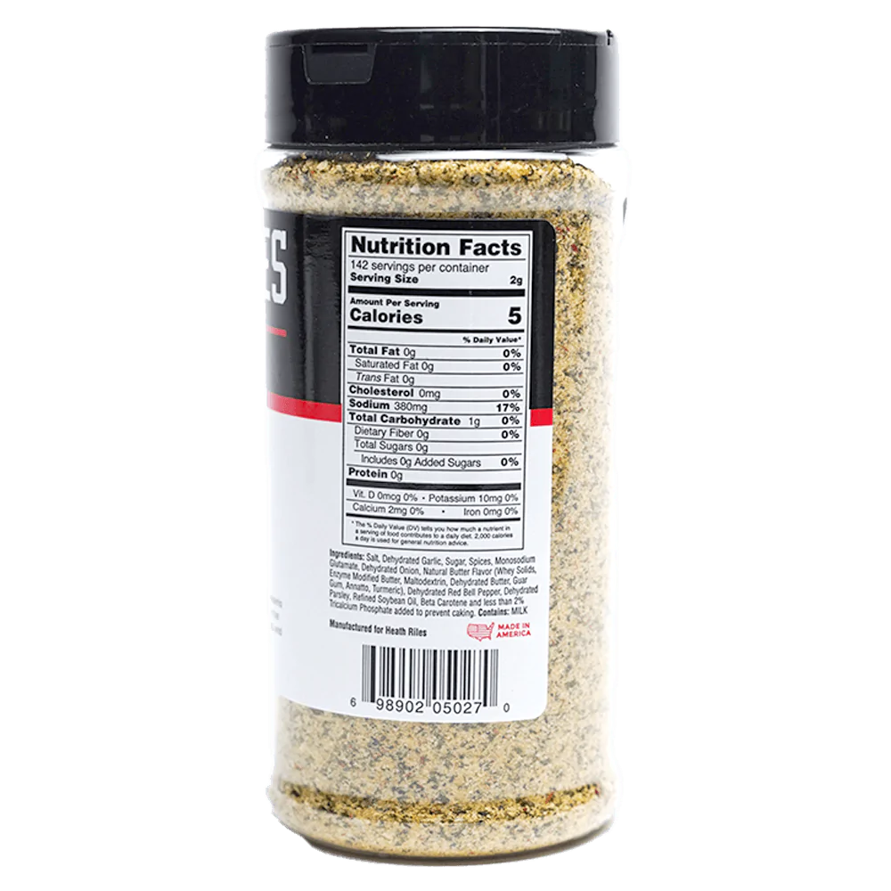 Heath Riles BBQ Garlic Butter Rub - 10oz - Black Box BBQ