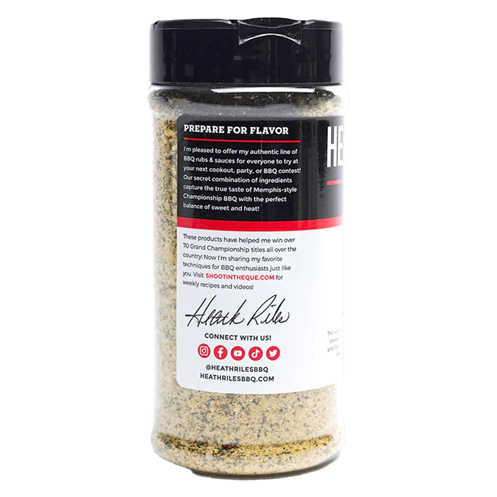 Heath Riles BBQ Garlic Butter Rub - 10oz - Black Box BBQ