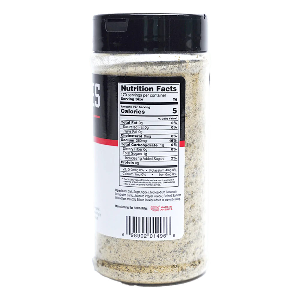 Heath Riles BBQ Garlic Jalapeño Rub - 12oz - Black Box BBQ