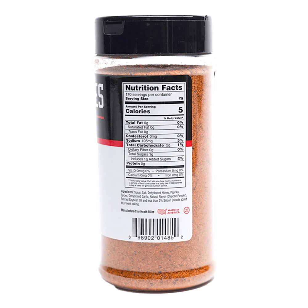Heath Riles BBQ Honey Chipotle Rub - 12oz - Black Box BBQ