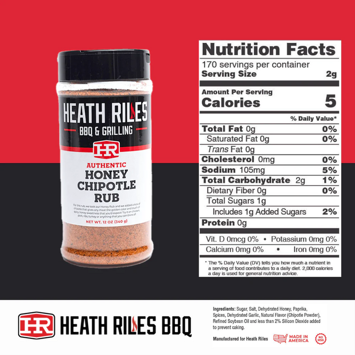 Heath Riles BBQ Honey Chipotle Rub - 12oz - Black Box BBQ