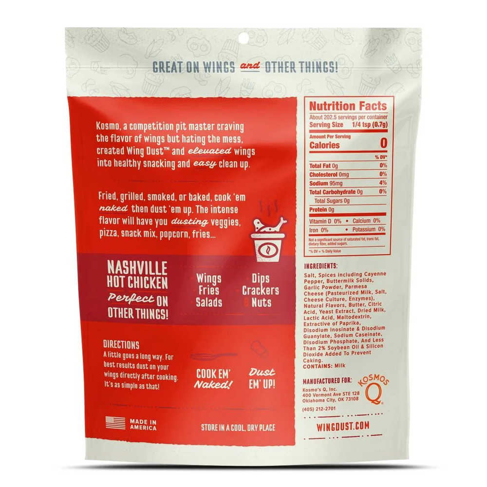 Kosmos Q Hot Nashville Hot Chicken Wing Dust -142g - Black Box BBQ