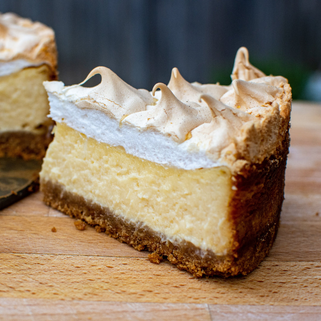 Lemon Meringue Smoked Cheesecake