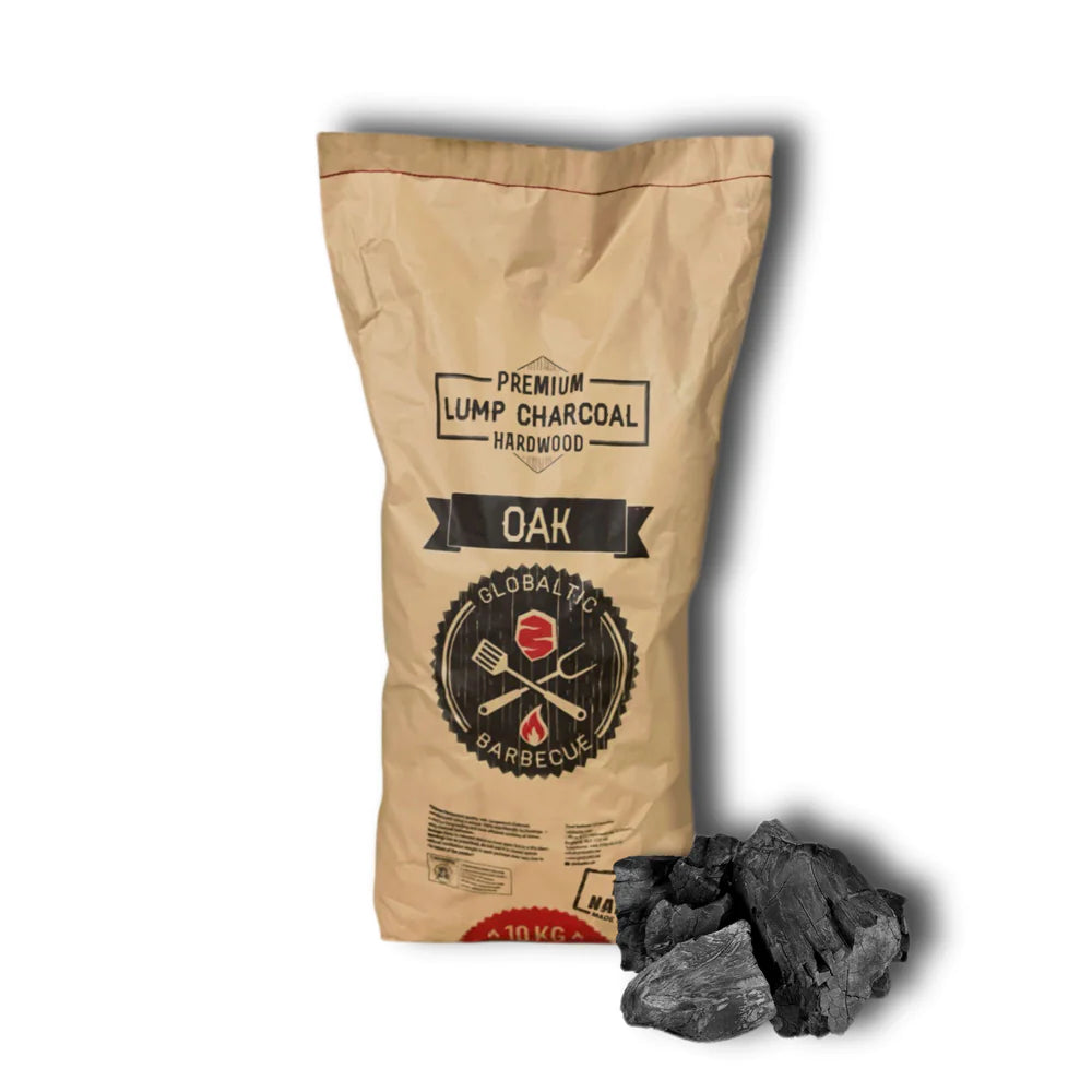 Globaltic Oak Lumpwood Charcoal 10KG Bag - Black Box BBQ