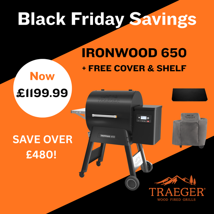 Traeger Ironwood 650 With D2 WiFIRE Controller - Plus Free Cover & Front Shelf
