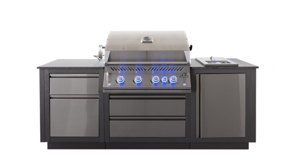 Napoleon Oasis Compact 105 Outdoor Kitchen - Free Cover & Rotisserie - Black Box BBQ