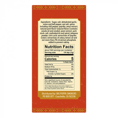 Big Poppa Smokers Sweet Money Hot Seasoning - 349g