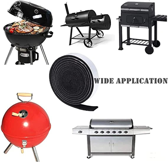 High Temperature Self Stick Felt Gasket - 2cm x 2.3m - Black Box BBQ