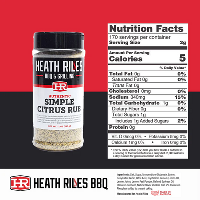 Heath Riles BBQ Simple Citrus Rub - 16oz
