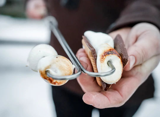 Petromax Pack of 2 Campfire Skewers with Bent Prongs - Black Box BBQ