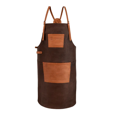 Petromax Buffalo Leather Apron with Cross Back Straps - Black Box BBQ