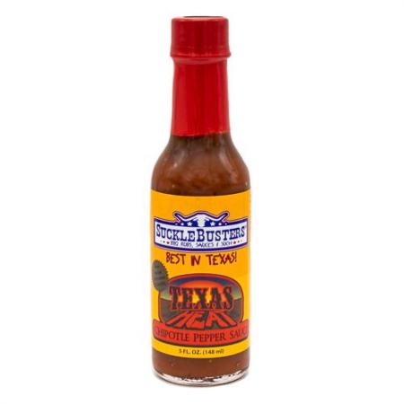 SuckleBusters Texas Heat Chipotle Pepper Sauce - 148ml (5fl oz) - Black Box BBQ