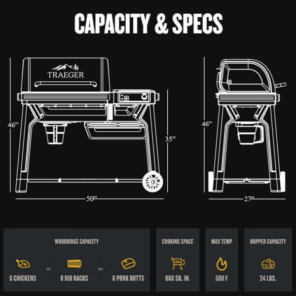 Traeger Woodridge Wood Pellet Grill Smoker BBQ - Black Box BBQ