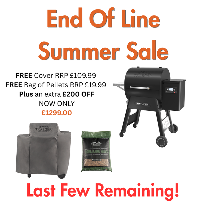Traeger Ironwood 650 With D2 WiFIRE Controller - Plus Free Cover & Bag of Pellets - Black Box BBQ