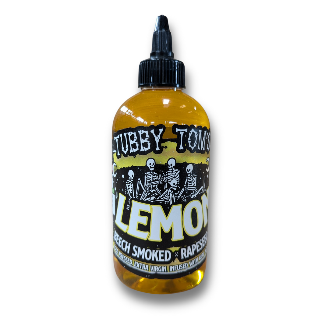 Tubby Tom's Lemon Infused Smoked Rapeseed Oil - Black Box BBQ