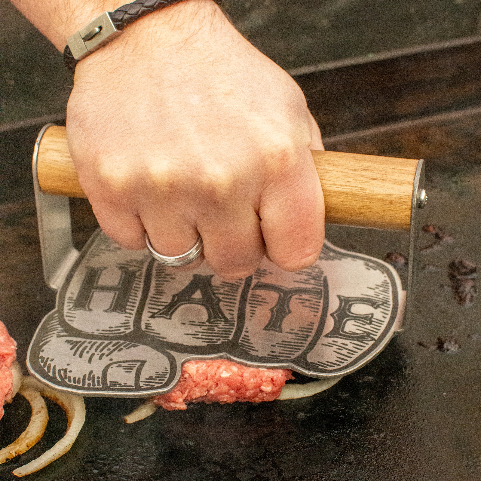 Handy Burger Smasher and Chefs Press - Black Box BBQ