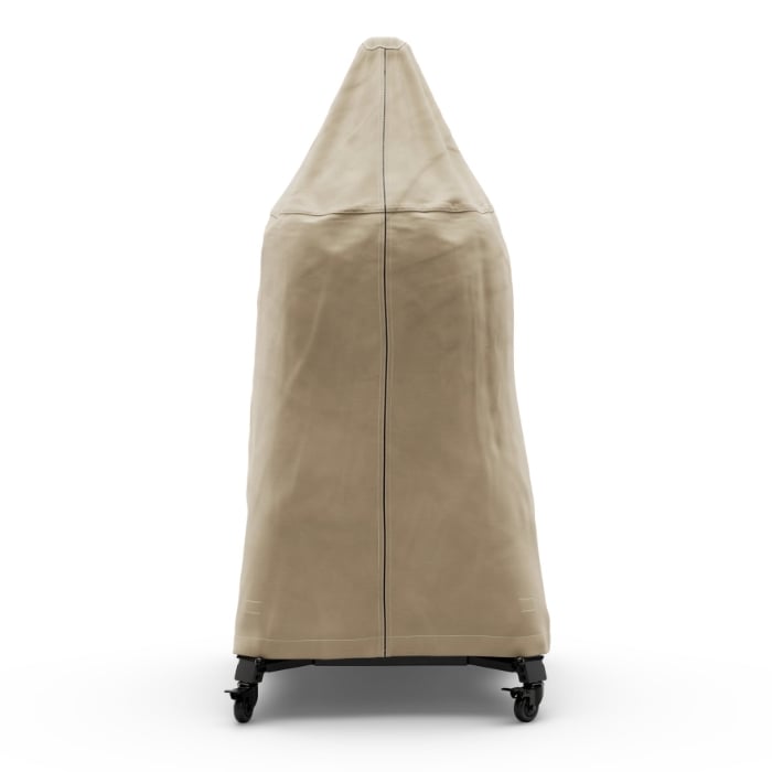 Beige Gozney Dome Gen 2 pizza oven  cover on a white background