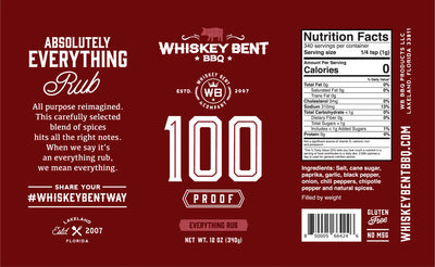 Whiskey Bent BBQ '100 Proof' Everything Rub