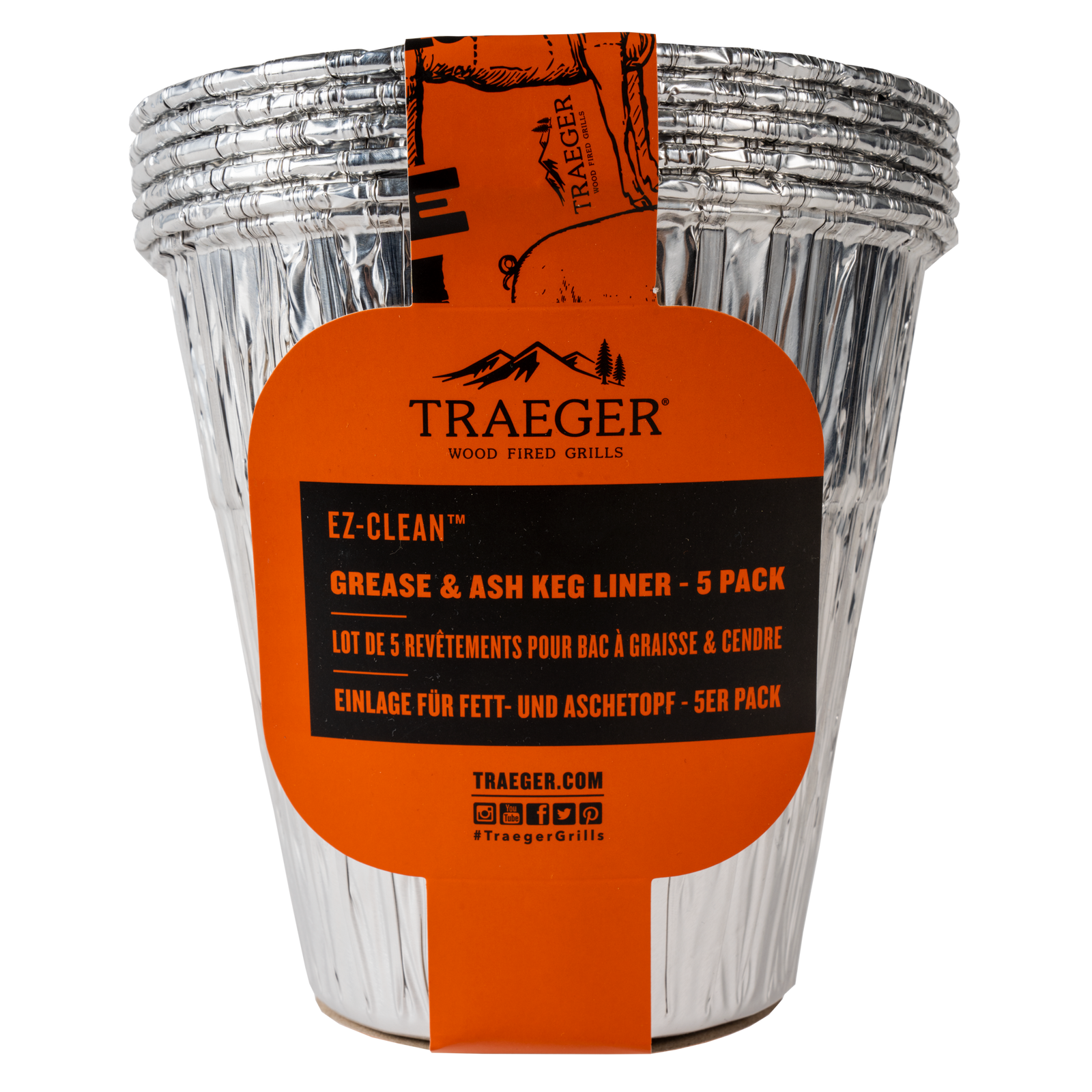 Traeger Grease & Ash Keg Liner 5 Pack - Black Box BBQ