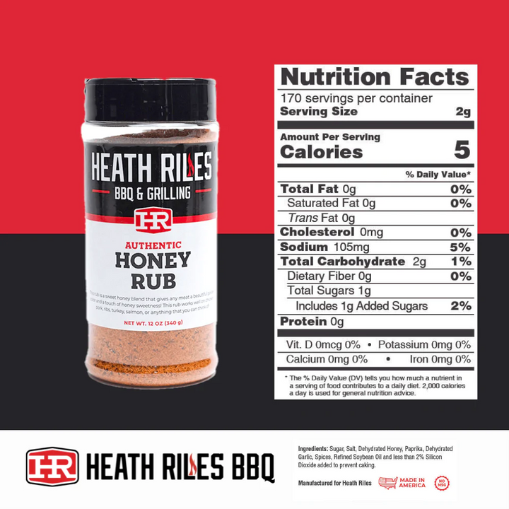 Heath Riles BBQ Honey Rub - 12oz