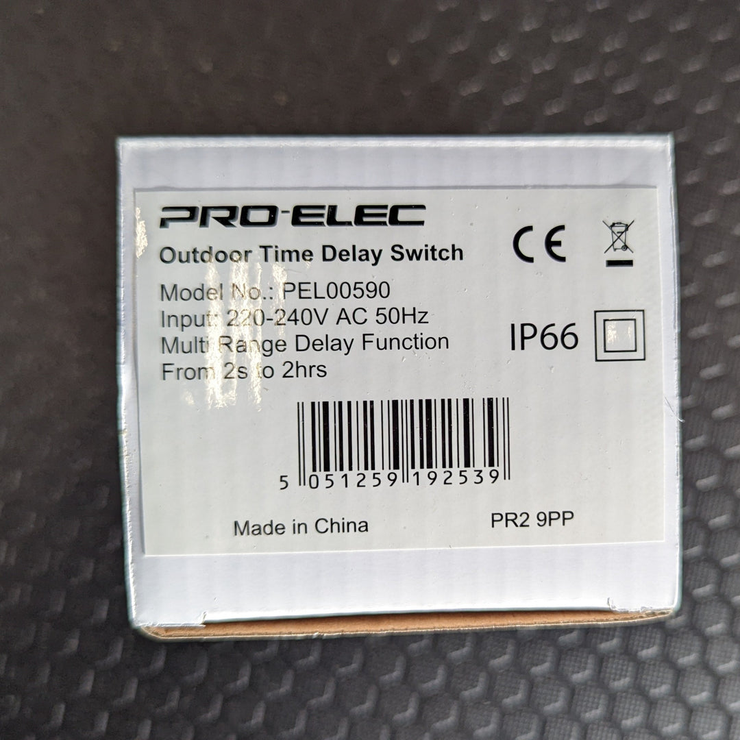 Pro Elec Outdoor Time Delay Switch - Black Box BBQ