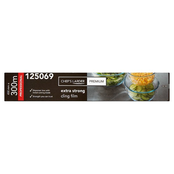 Chef's Larder Extra Strong Cling Film - 450mm x 300m - Black Box BBQ