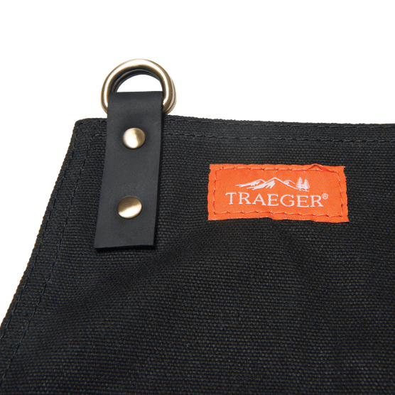 Grilling Apron - Black Canvas and Leather - Black Box BBQ
