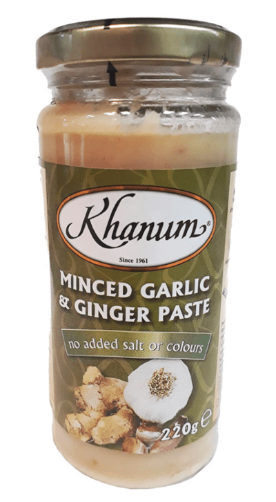 Khanum Minced Garlic & Ginger (220g) - Black Box BBQ