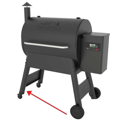 Traeger Front Leg with Caster Assembly For The Ironwood 650/850 and Pro 780 - KIT0389 - Black Box BBQ