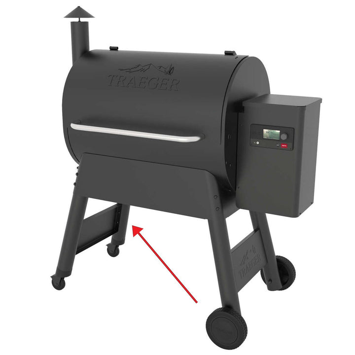 Traeger Rear Leg with Caster Assembly For The Ironwood 650/850 and Pro 780 - KIT0388 - Black Box BBQ